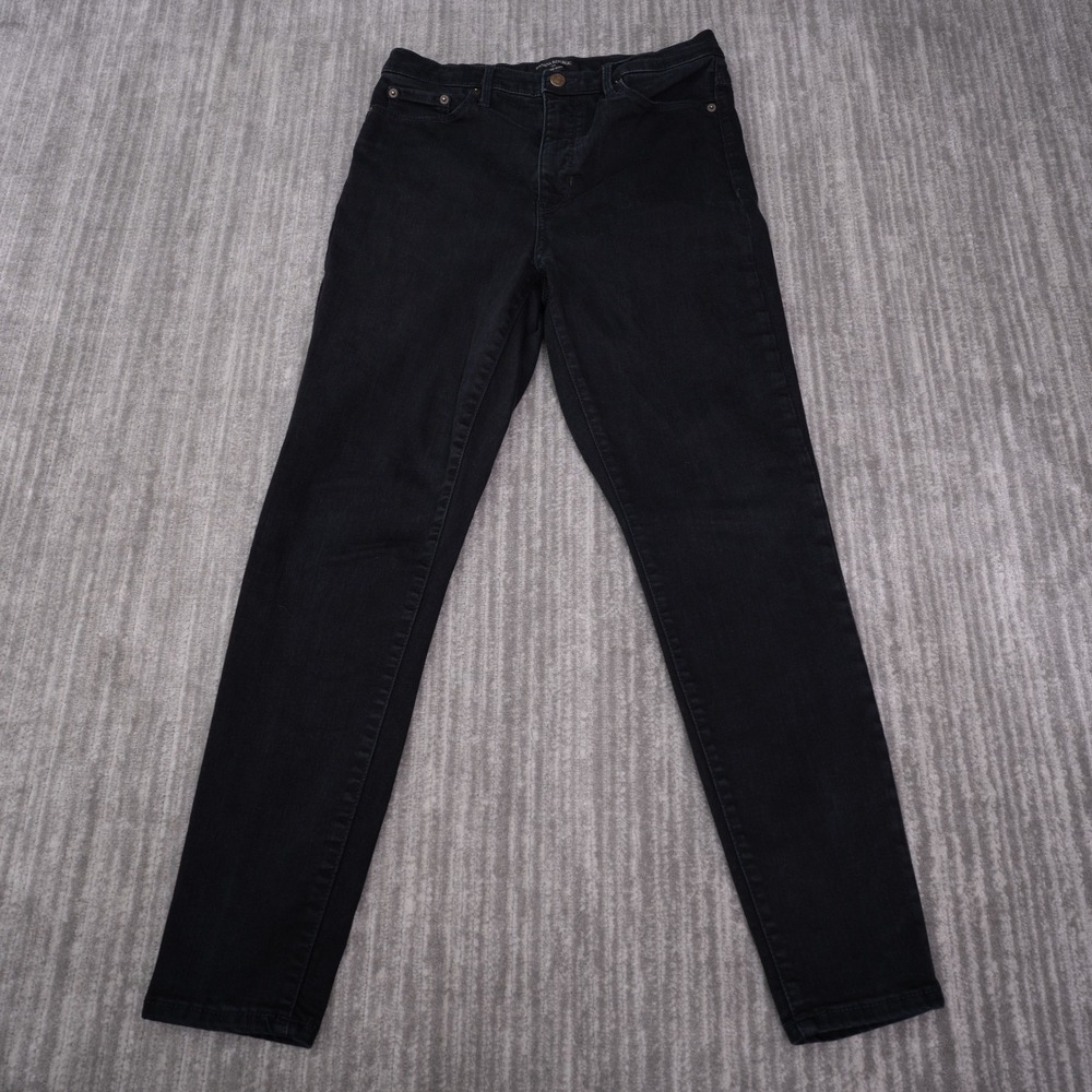 Banana Republic High-Rise Skinny Jeans Womens 30/10 Black Cotton Blend Stretch